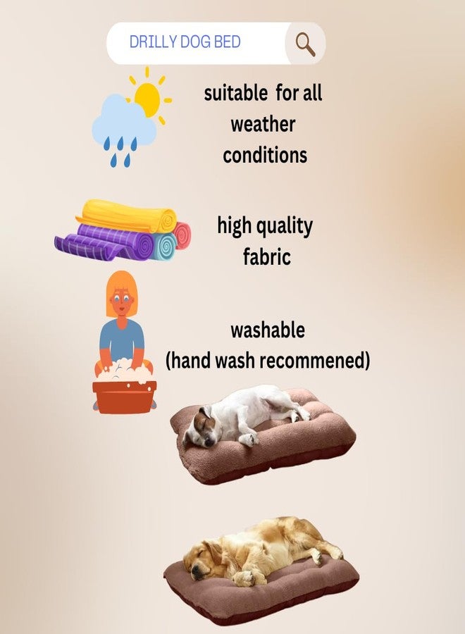 DRILLY Grade A++ Fur XL Dog Bed for Extra Large Dogs Washable-Orthopedic Big Dog Beds | Big Breed | | Giant Human Dog Bed.. (XL) - Image 5